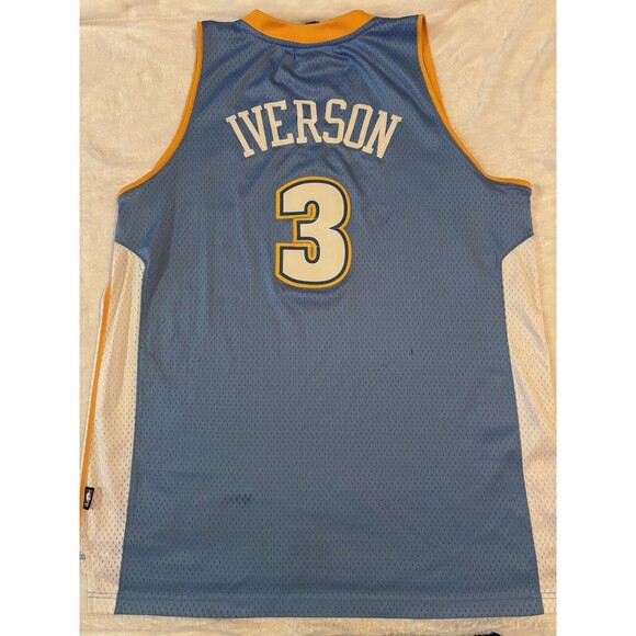 Allen Iverson Denver Nuggets Retro Throwback Swingman Jersey Mens XL Vintage NBA - Picture 6 of 8